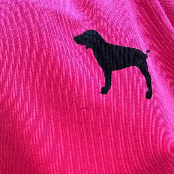 VS PINK Ultimate Quarter Zip Long Sleeve Shirt Neon Pink size Small - Picture 6 of 6